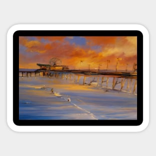 Seaside sunset Sticker